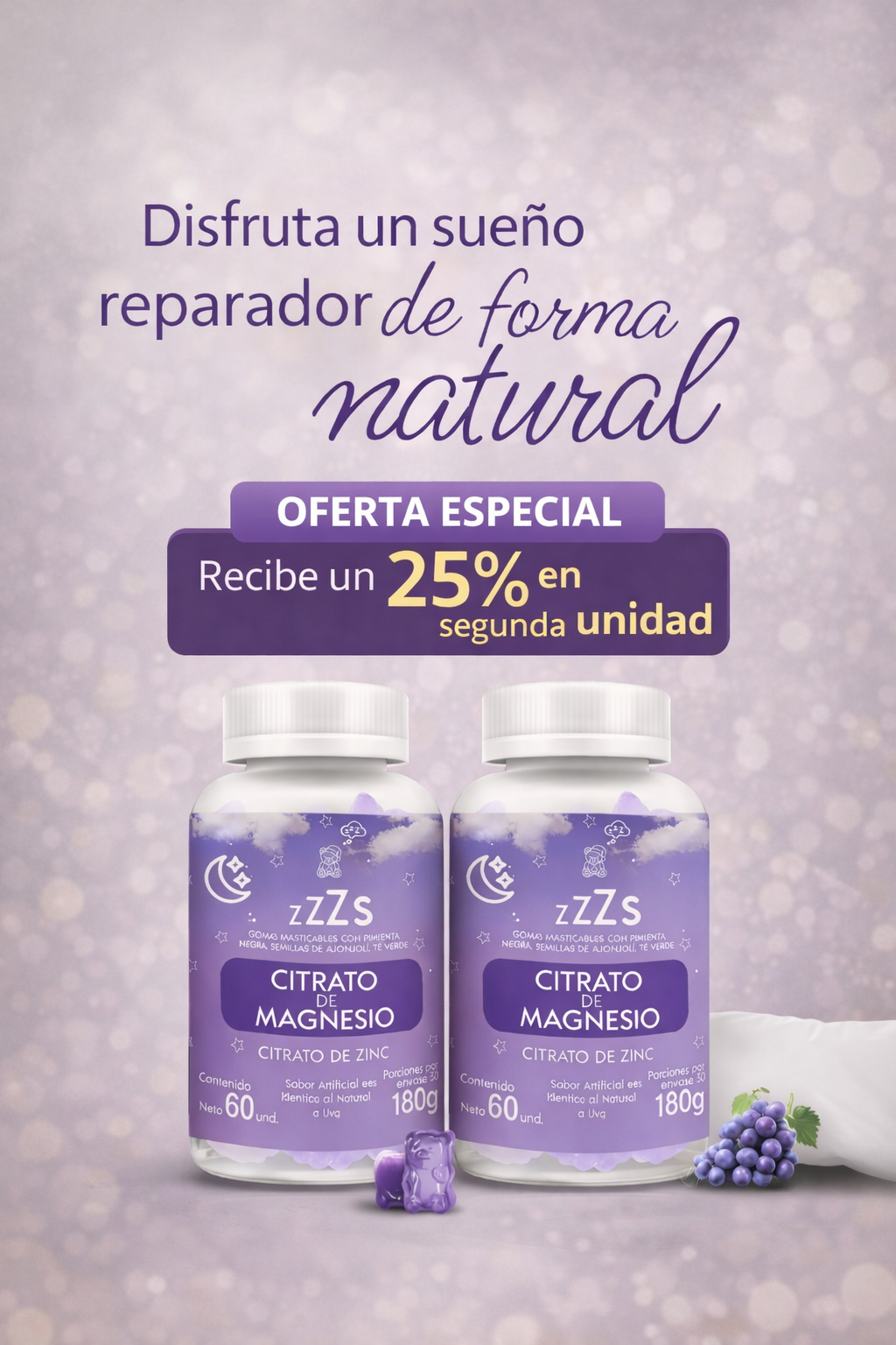 Gomitas para Dormir + Magnesio x 60 unid