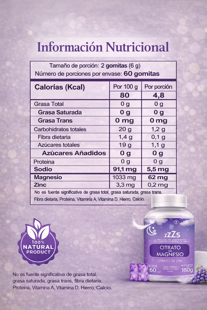 Gomitas para Dormir + Magnesio x 60 unid