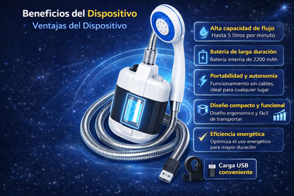Ducha Portatil Recargable